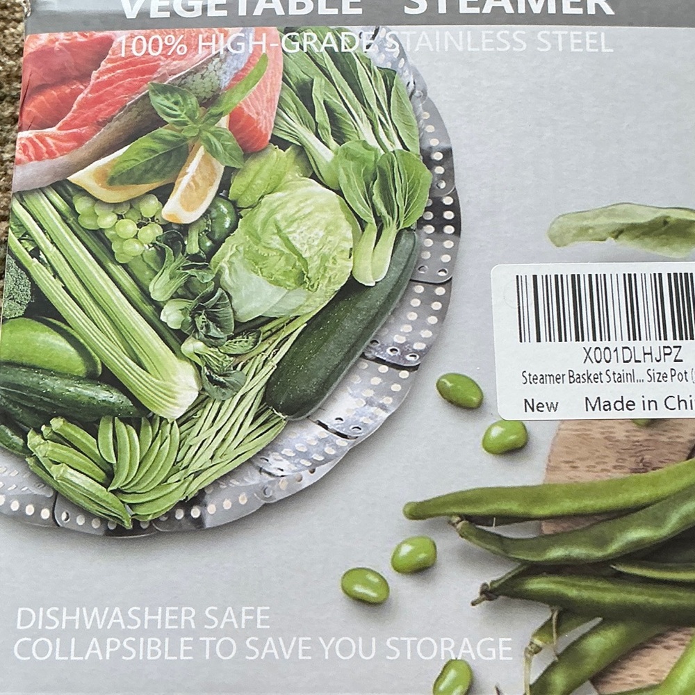 Premium Stainless Steel Vegetable Steamer - Silver - Picture 4 of 5